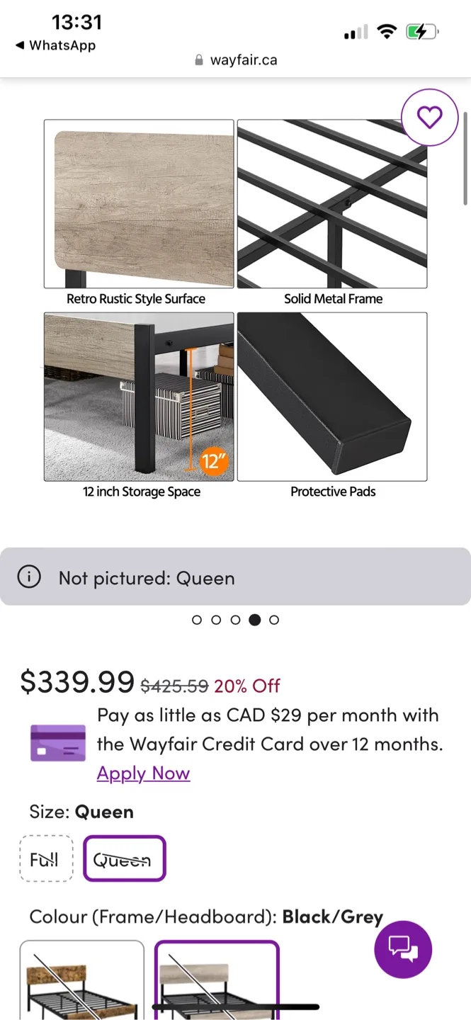 Queen Size Bed Frame image indicator(7)