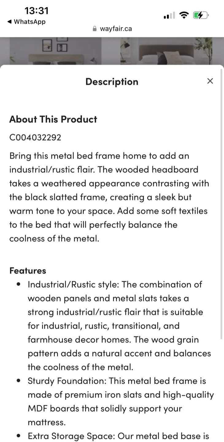 Queen Size Bed Frame image indicator(8)