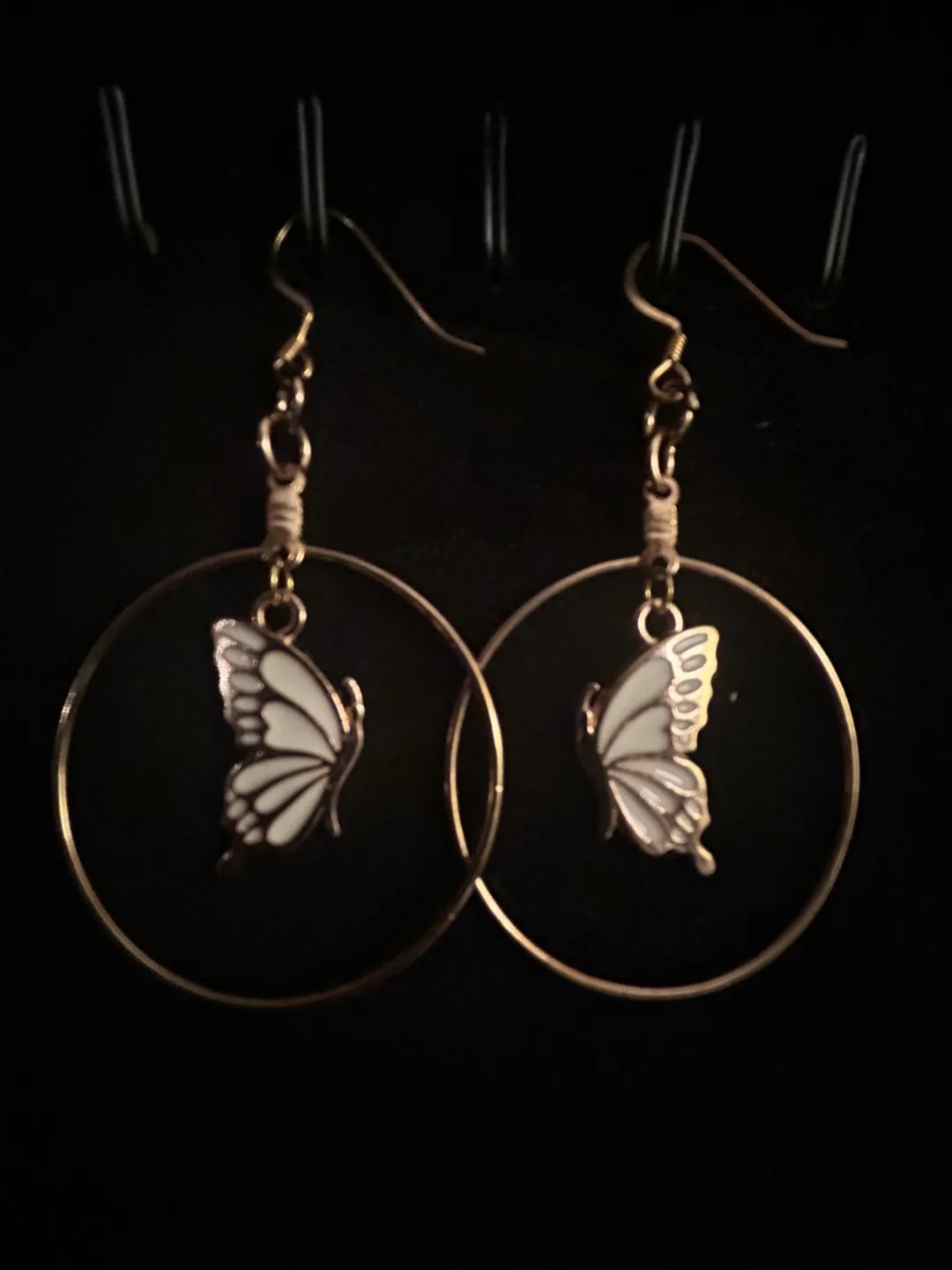 Butterfly Hoop Earrings thumbnail