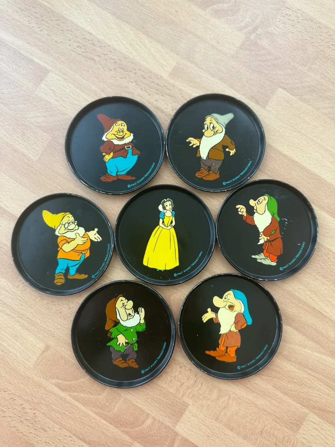 Vintage Walt Disney Productions Metal Coasters image indicator(2)