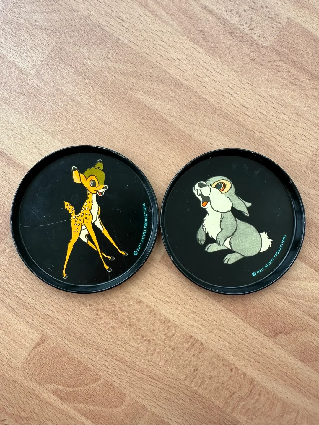 Vintage Walt Disney Productions Metal Coasters image indicator(4)