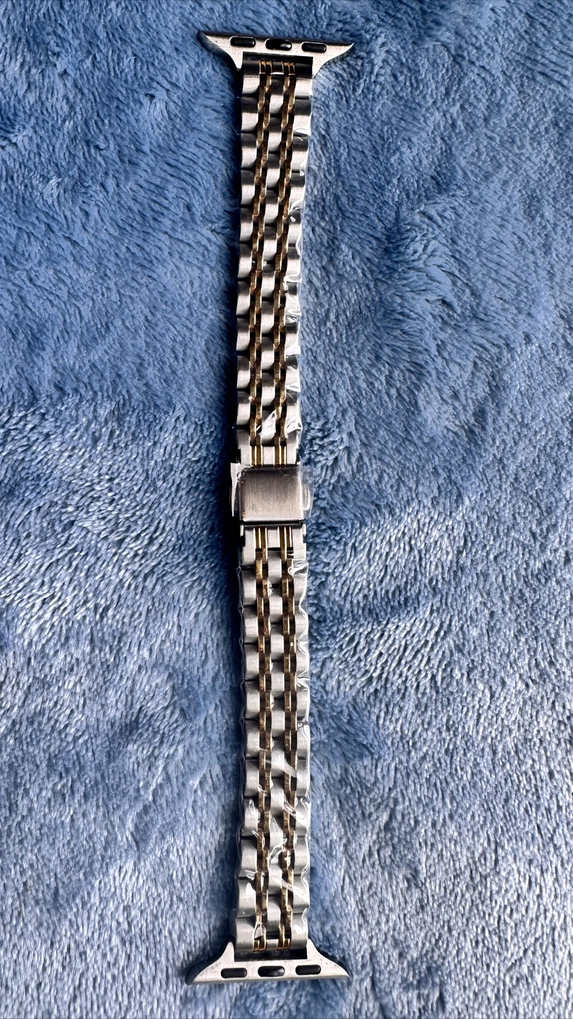 Silver and Gold Apple Watch Band - photo 2