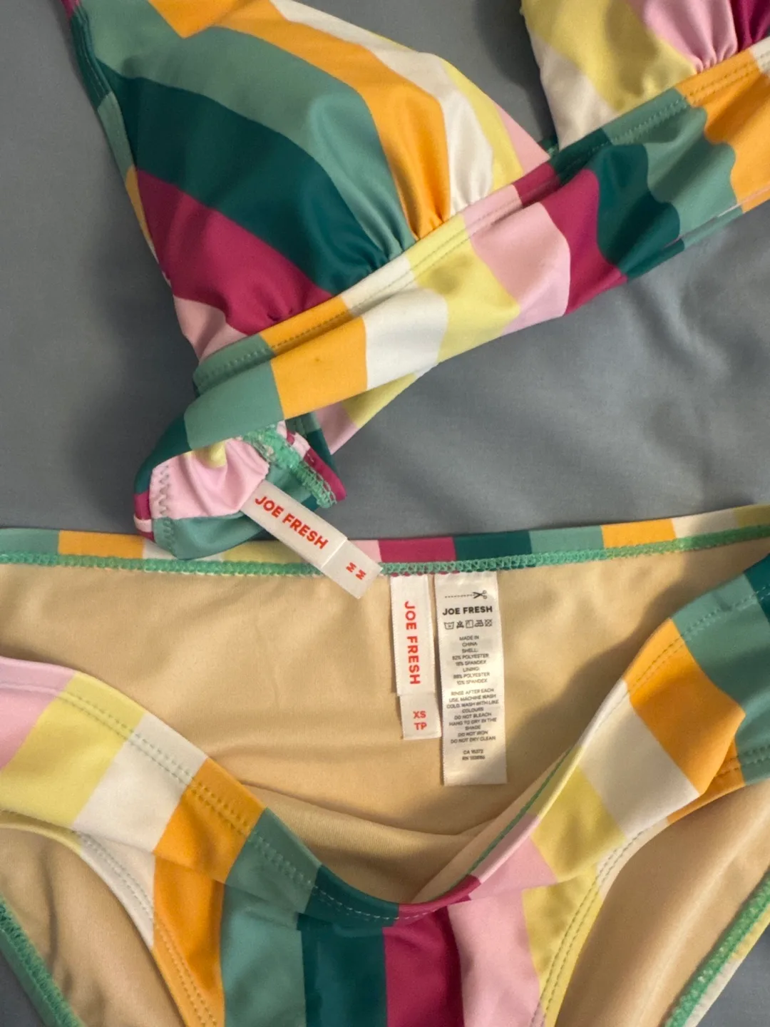 Brand New Joe Fresh Striped Bikini Set image indicator(3)