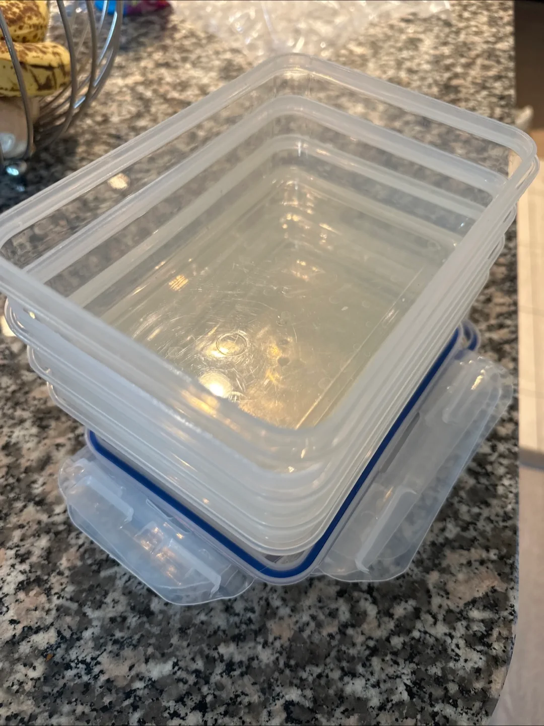 4 x Clear Food Storage Containers thumbnail