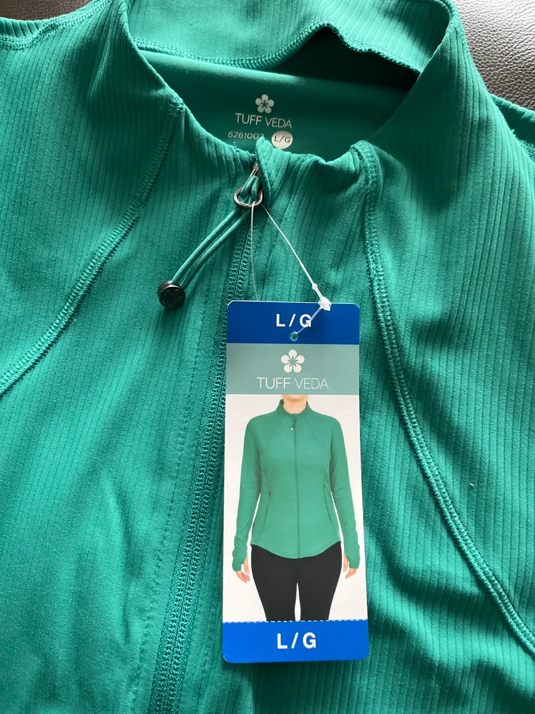 Tuff Veda Teal Zip Up Jacket - L/G image indicator(2)