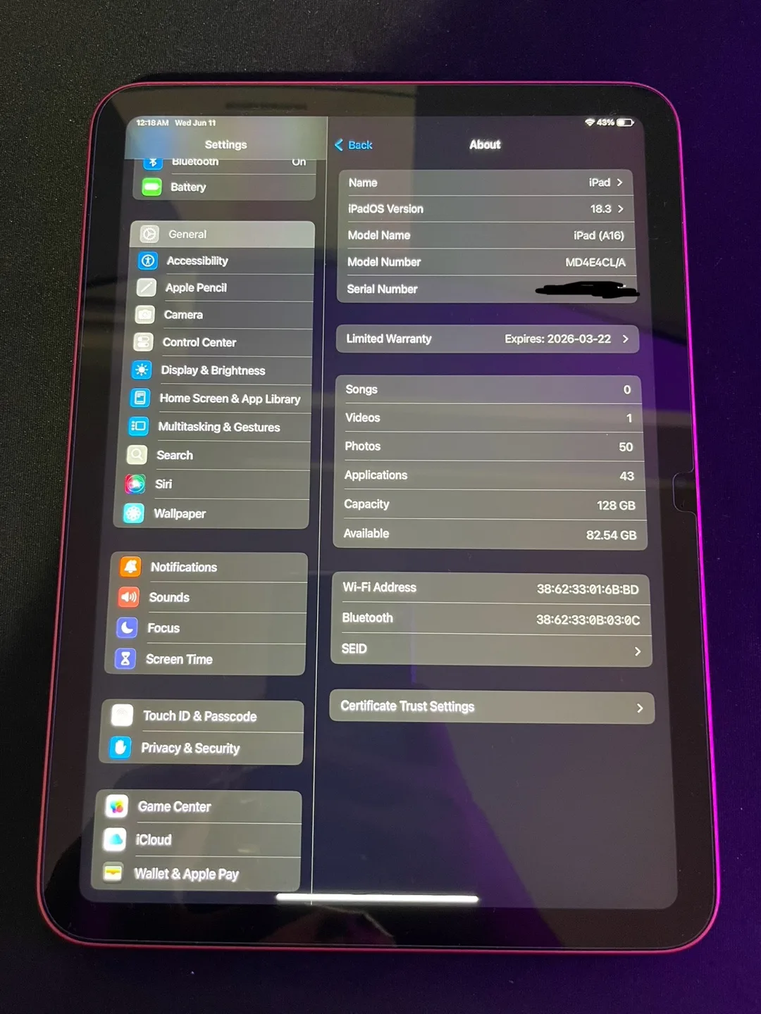 Ipad 11th gen (A16) image indicator(4)