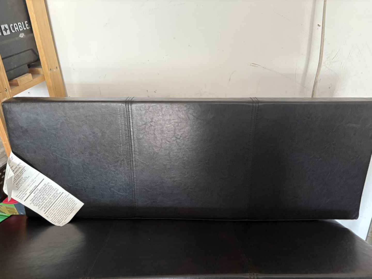 Black Leather-Like Couch Cushions