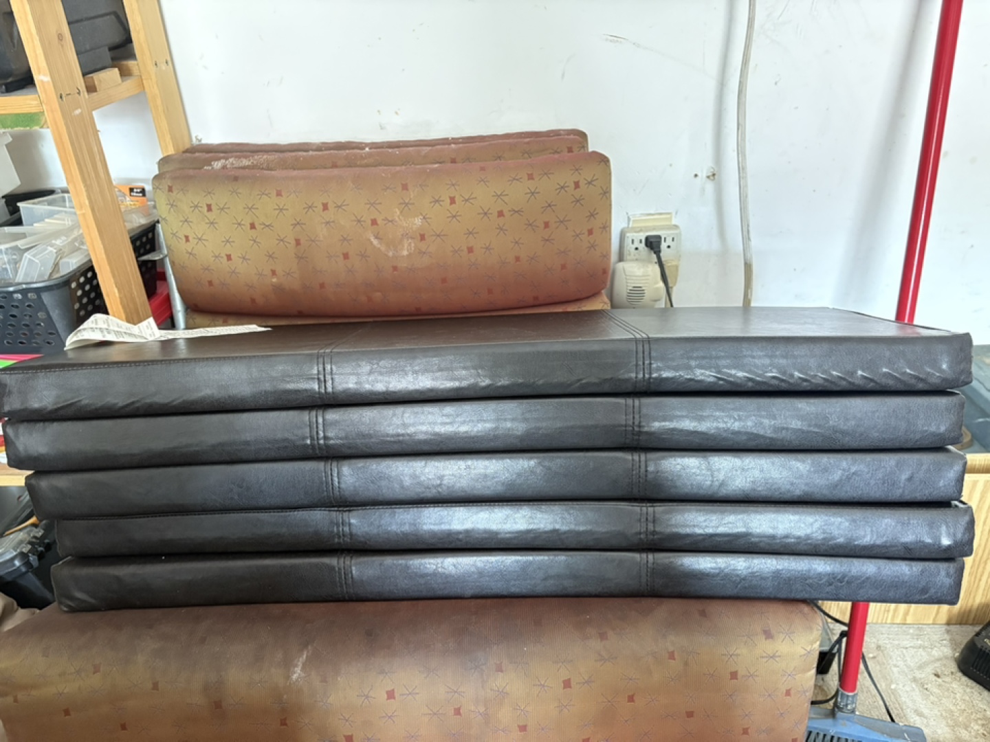 Black Leather-Like Couch Cushions - photo 4