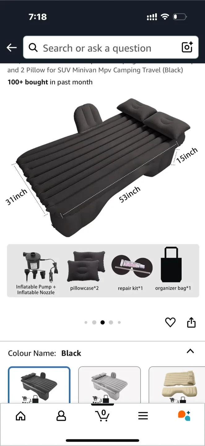 Inflatable Car Bed image indicator(2)