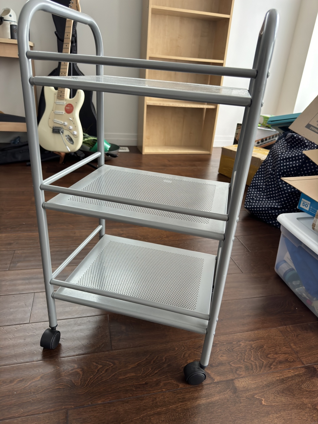 Metal Rolling Cart - Grey