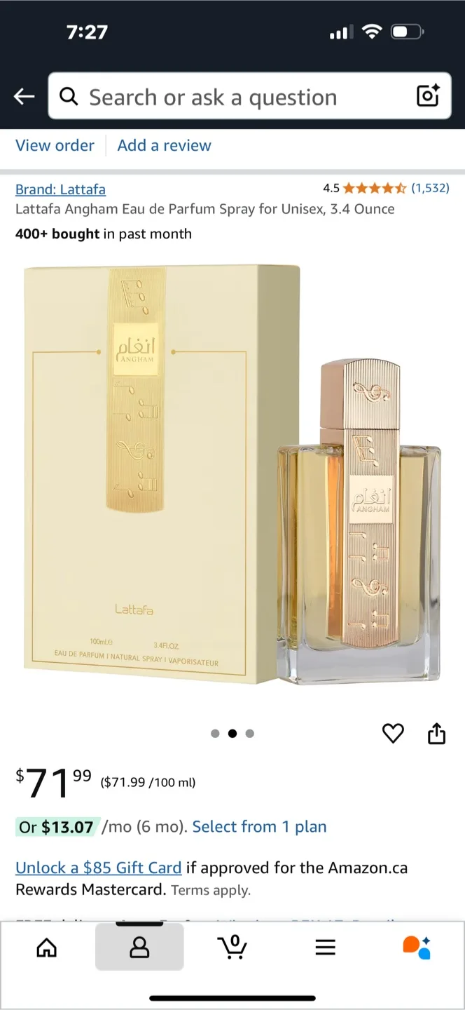 Lattafa Angham Eau de Parfum Spray for Unisex thumbnail