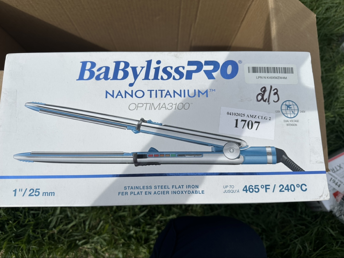 BabylissPRO Nano Titanium Optima 3100 Hair Straightener