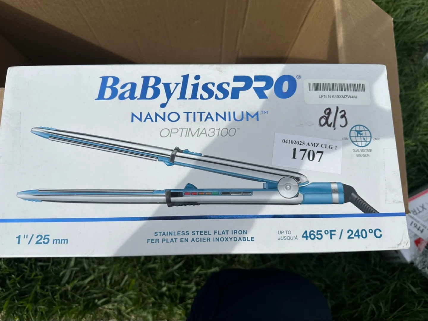 BabylissPRO Nano Titanium Optima 3100 Hair Straightener thumbnail