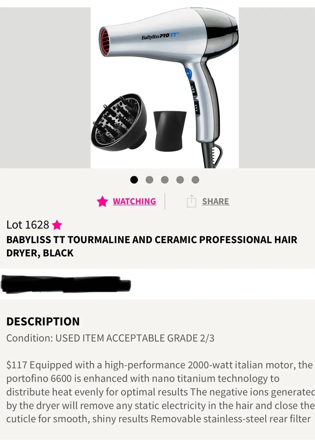 BaByliss PRO TT Hair Dryer thumbnail