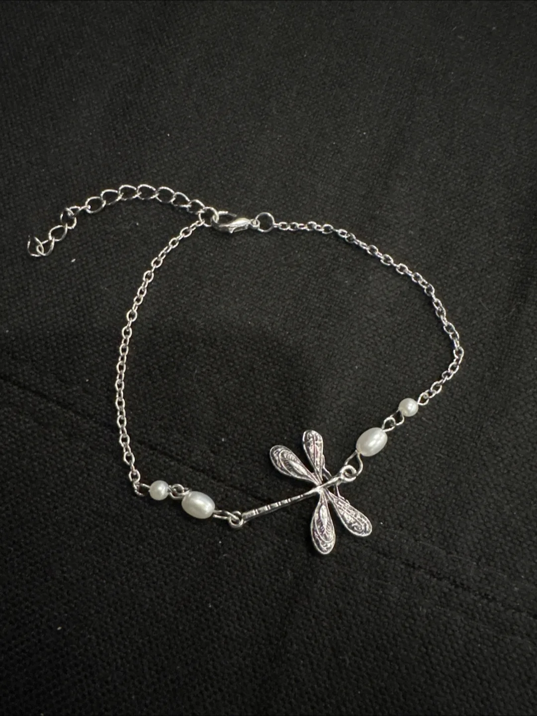 Dragonfly charm anklet or bracelet thumbnail
