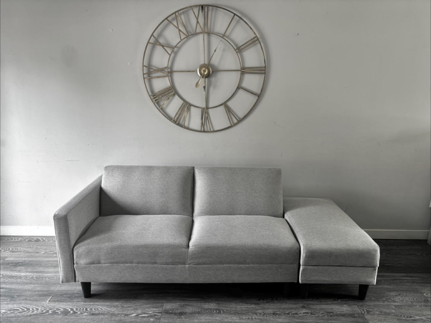 Beautiful Light Grey Futon with Storage // Free Delivery