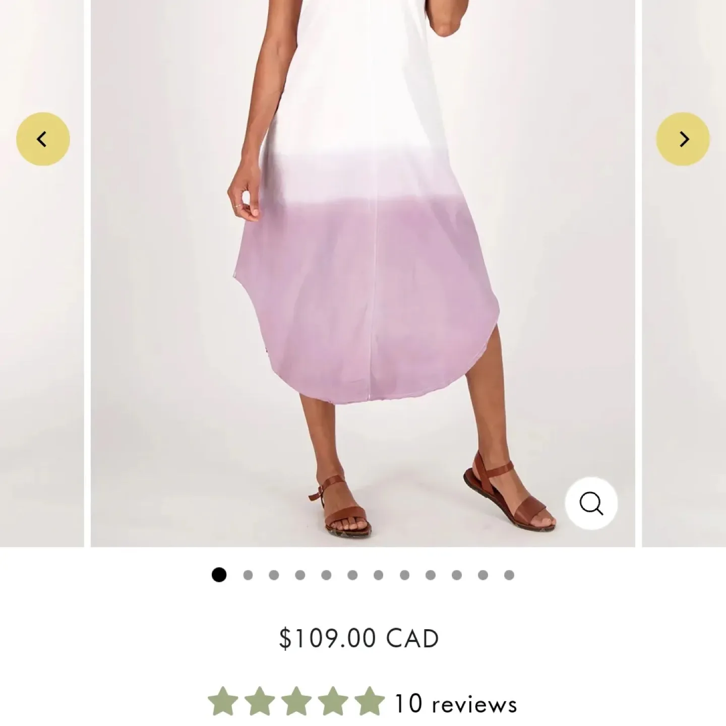 Easy to Love Dip Dye cotton Dress (Small, Lilac) thumbnail