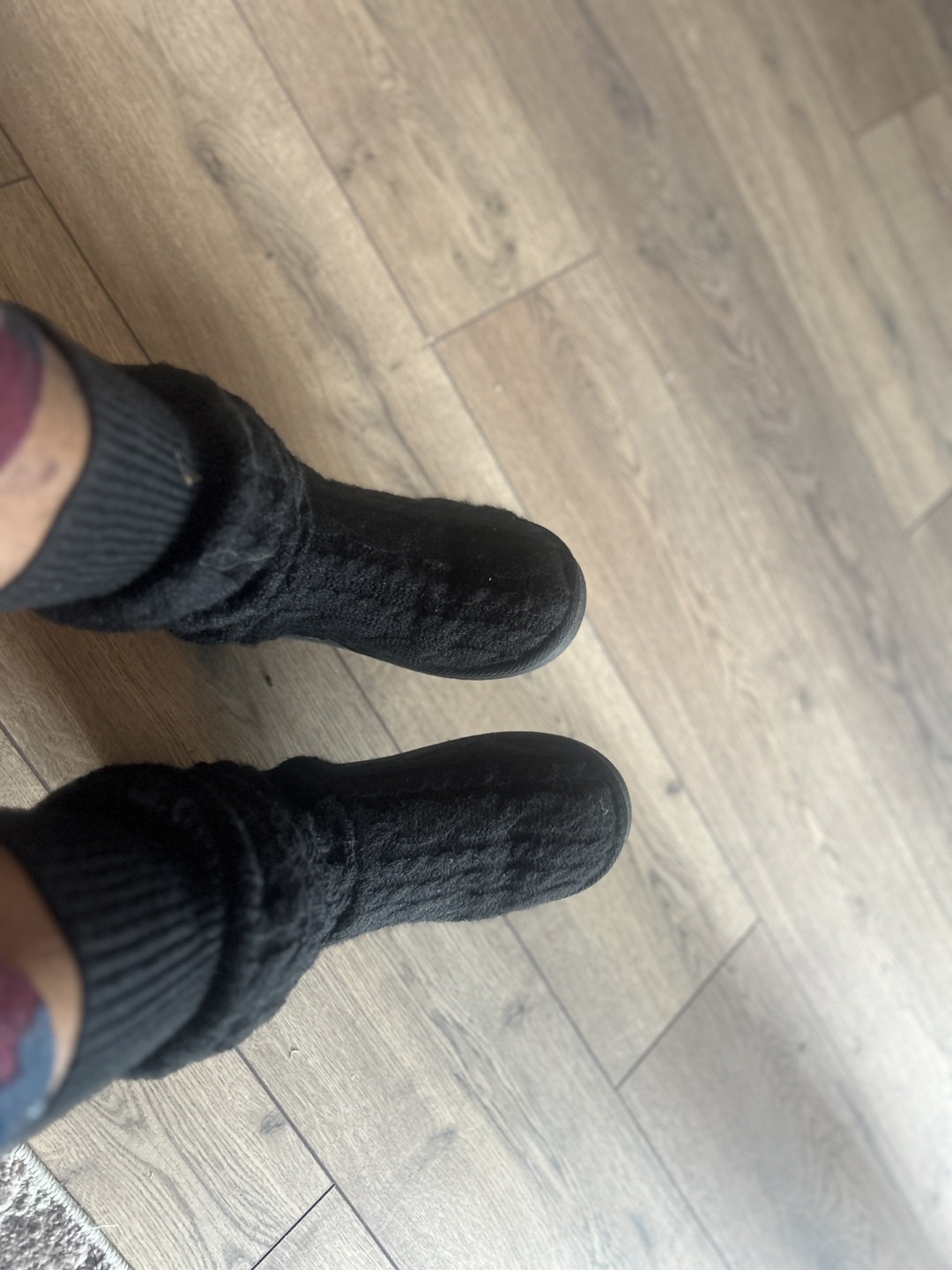 Cozy Black Slipper Boots