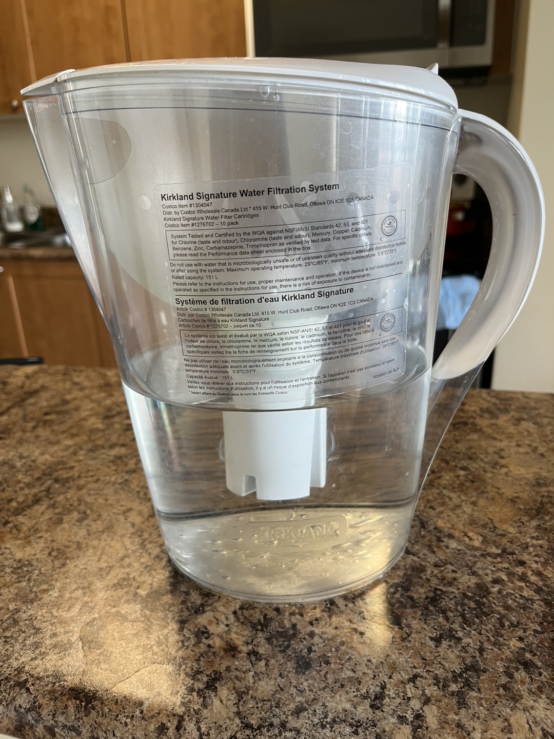 Kirkland Water filter Pitcher
