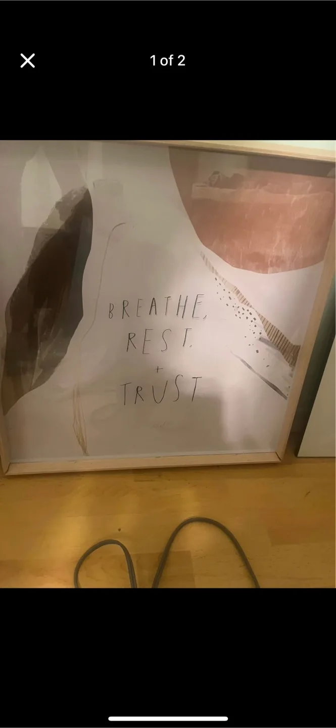 Framed Wall Art 'Breathe Rest Trust' thumbnail