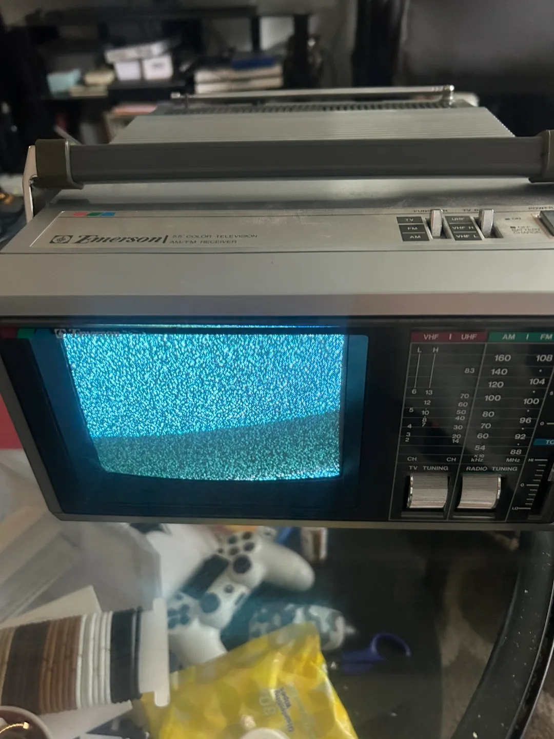 Vintage Emerson Portable Television & Radio- Working! -low price thumbnail
