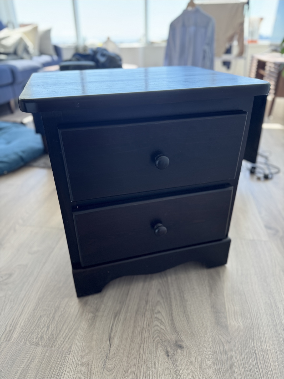 2 drawer wooden night stand