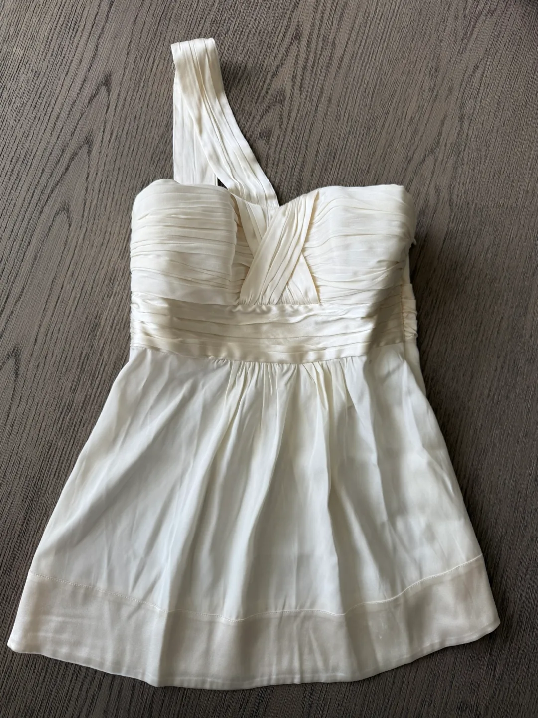 Bebe Ivory One Shoulder Bustier Top - XS thumbnail