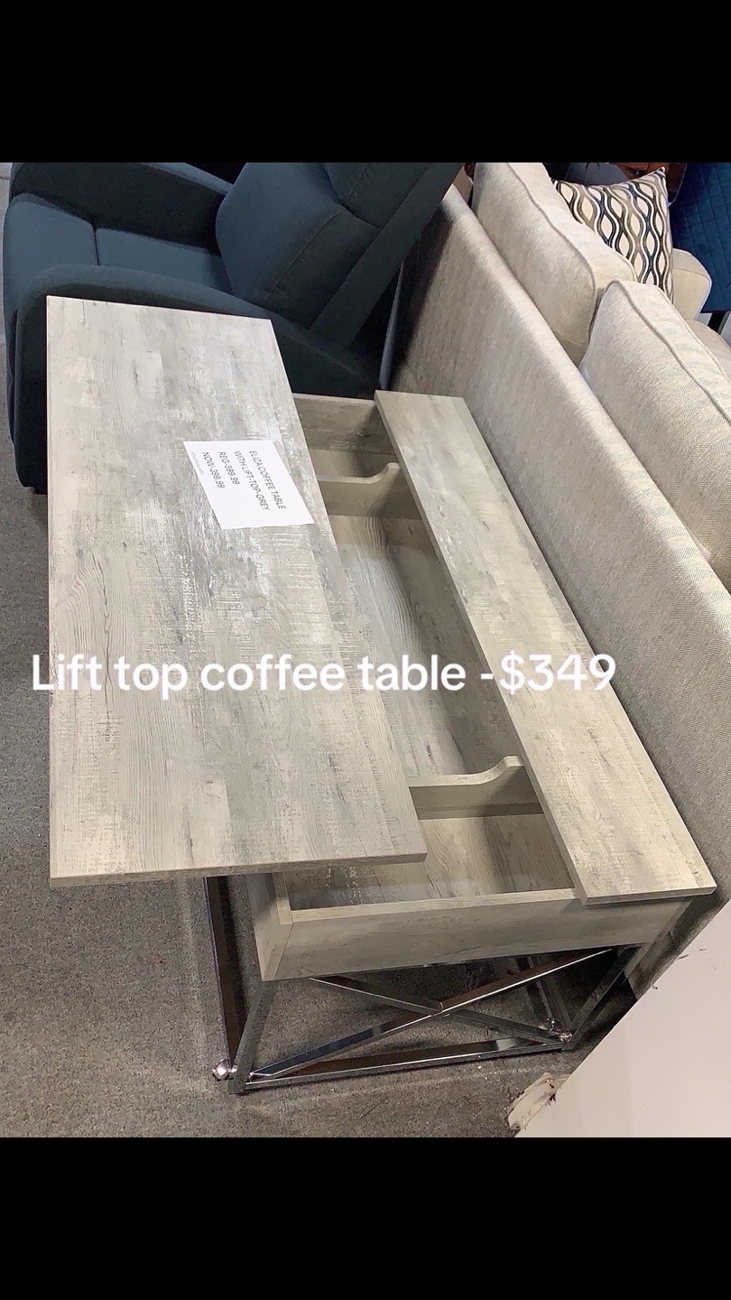 Eliza Lift Top Coffee Table - Grey