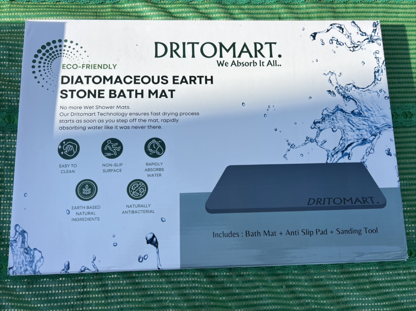 Dritomart Diatomaceous Earth Stone Bath Mat