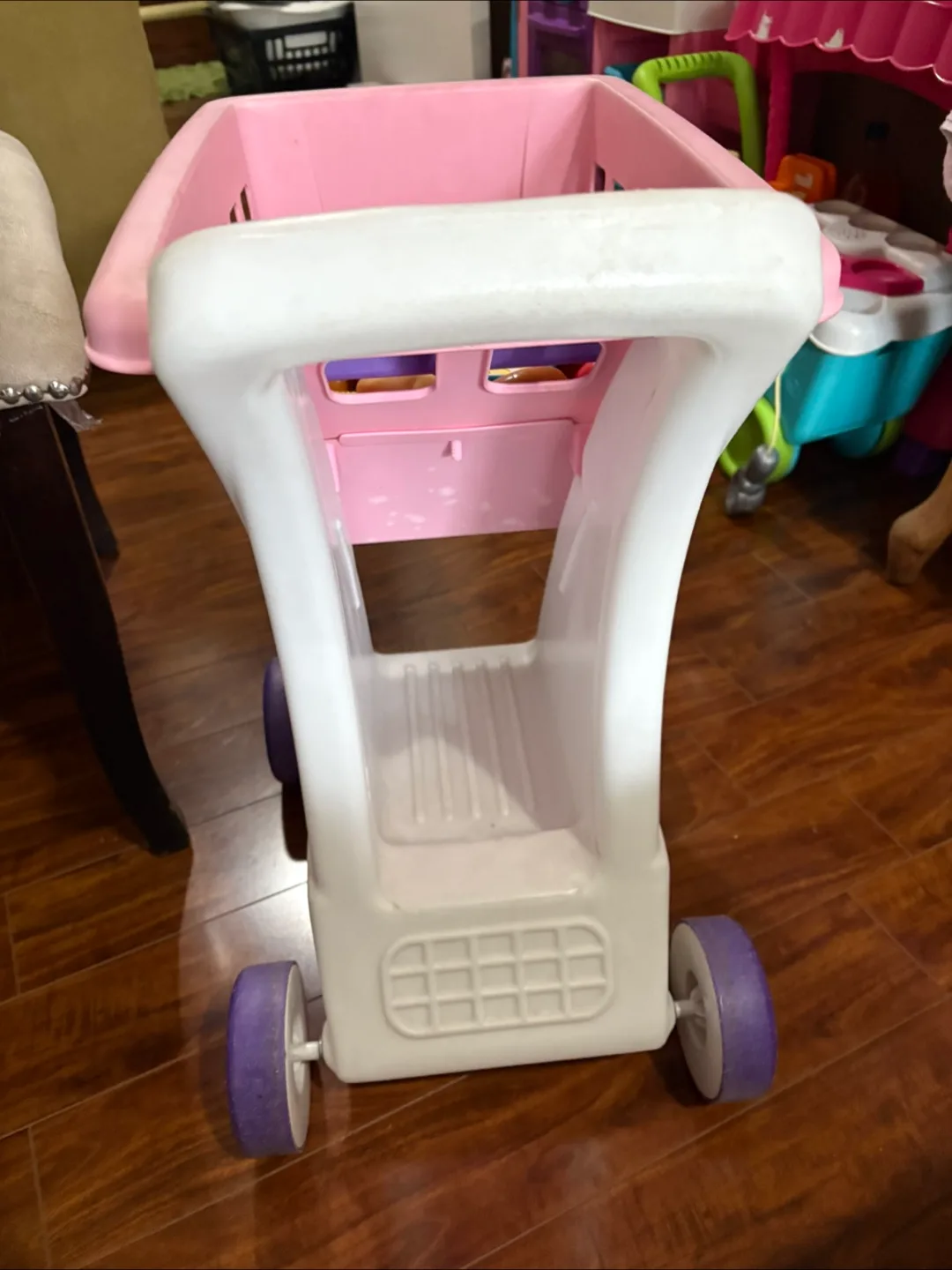 Pink Shopping Cart Toy with Food image indicator(5)