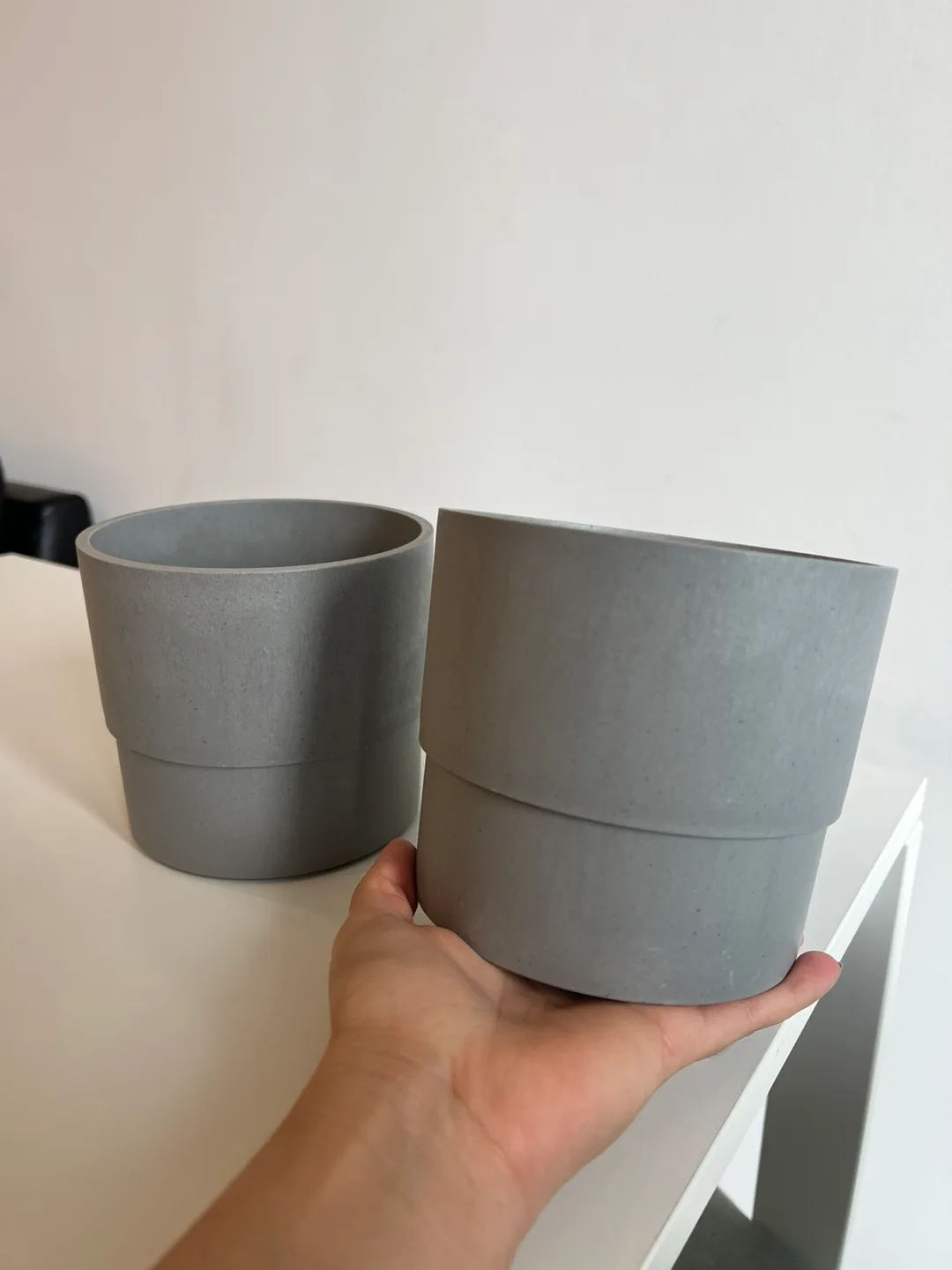 IKEA NYPON Plant pot, indoor/outdoor gray, 9 cm (3 ½ ") image indicator(3)