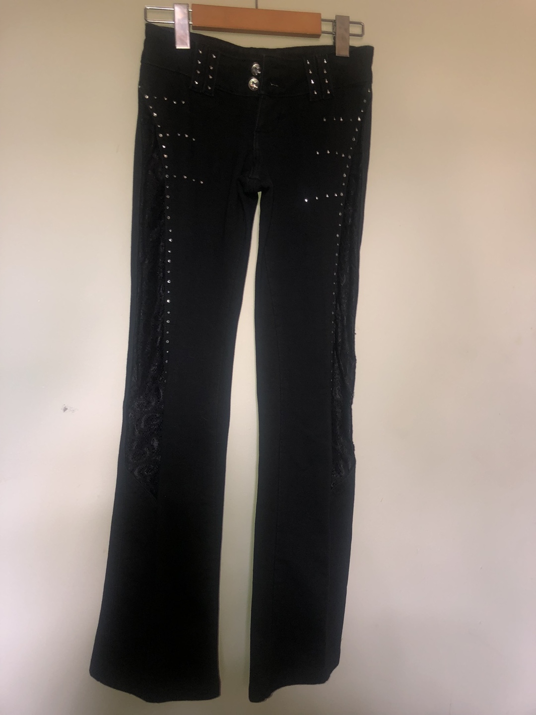 Black JW Maxx rhinestone/lace pants - photo 5