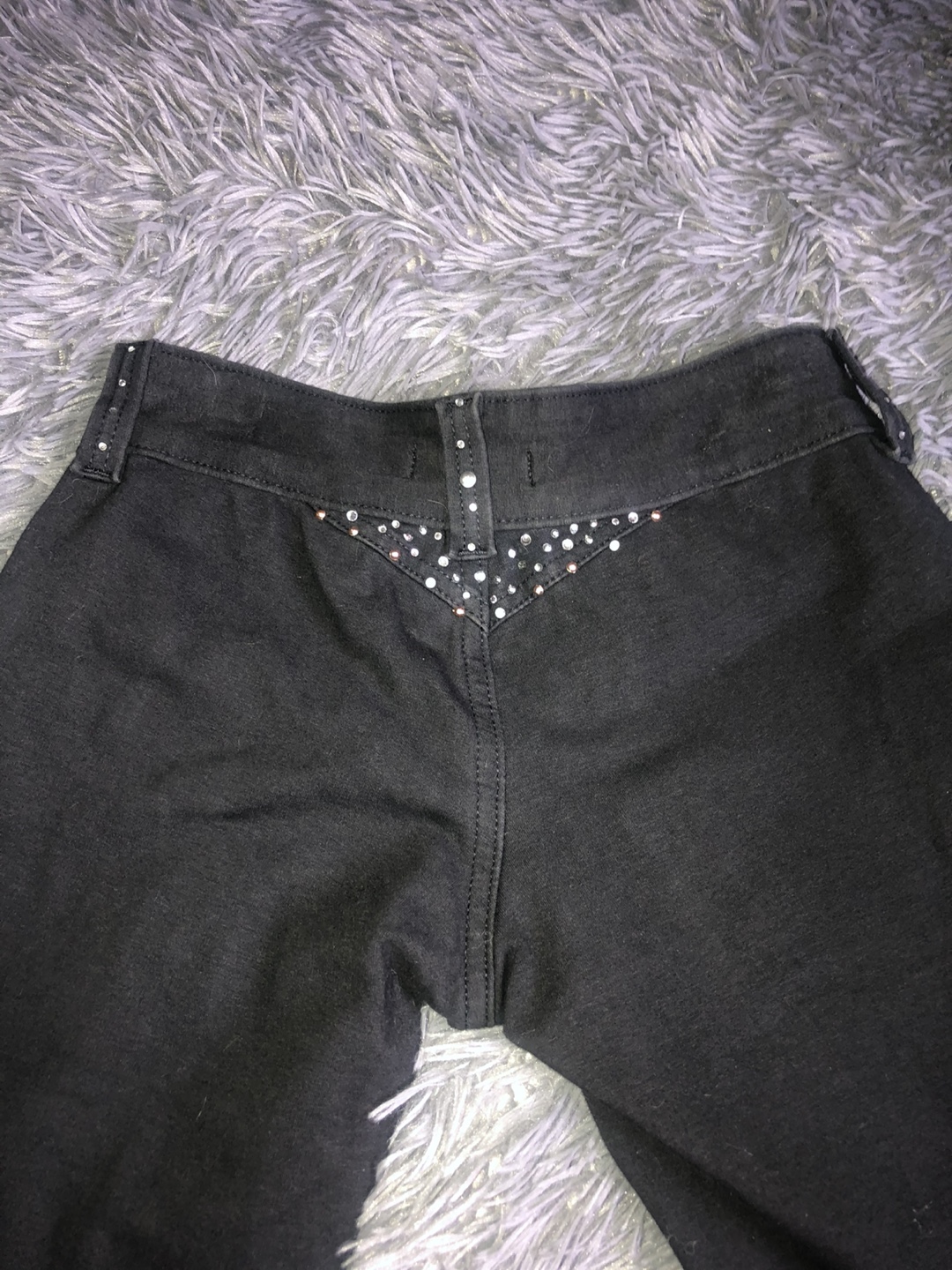 Black JW Maxx rhinestone/lace pants - photo 2