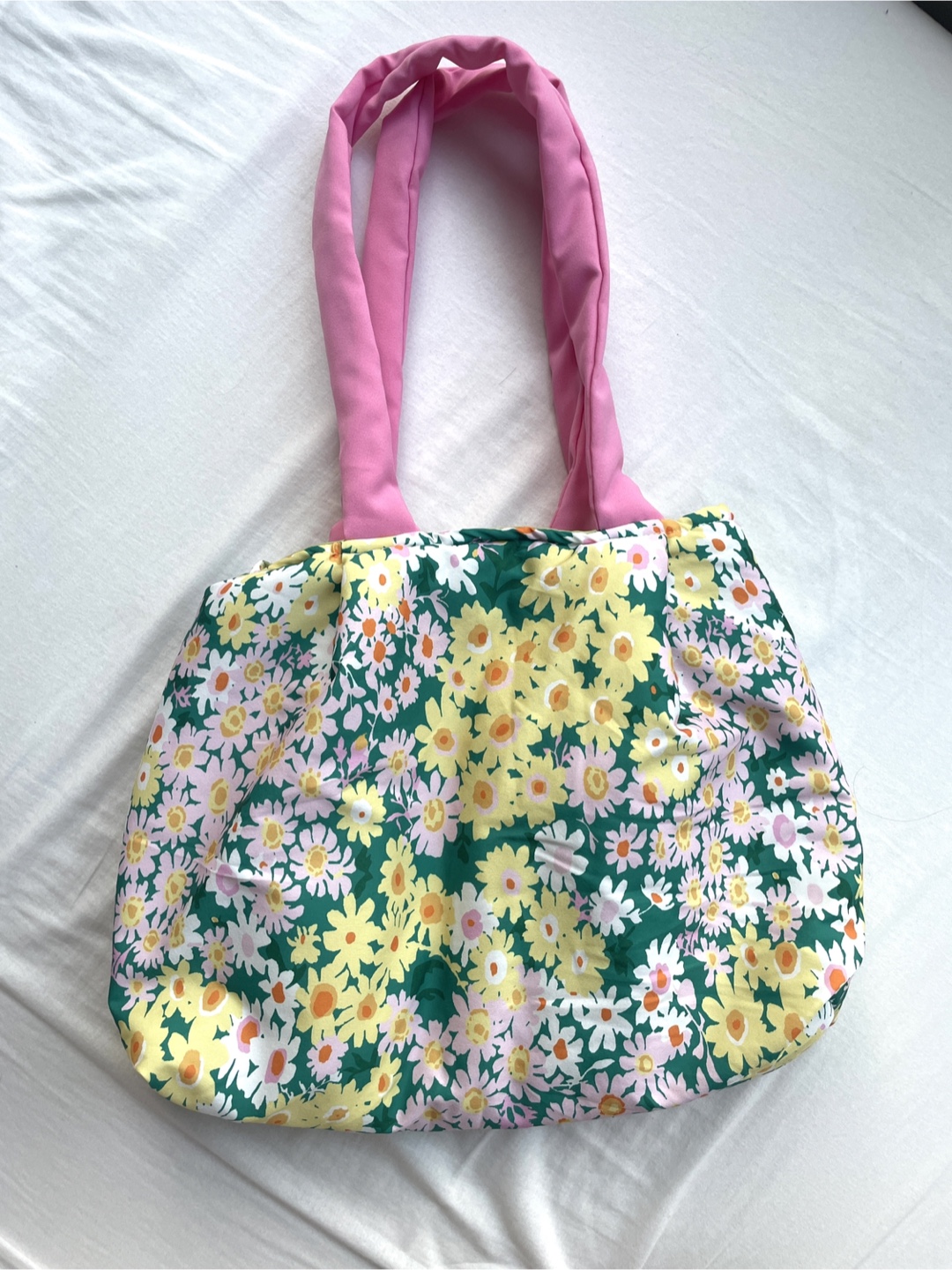 Floral Plush Tote Bag