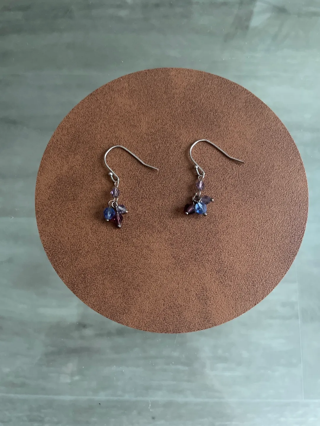 Purple Beaded Earrings thumbnail