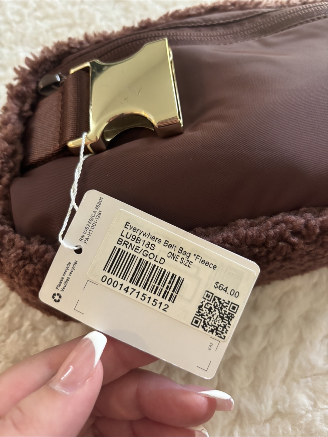 Lululemon Everywhere Belt Bag Fleece - Brown - photo 4