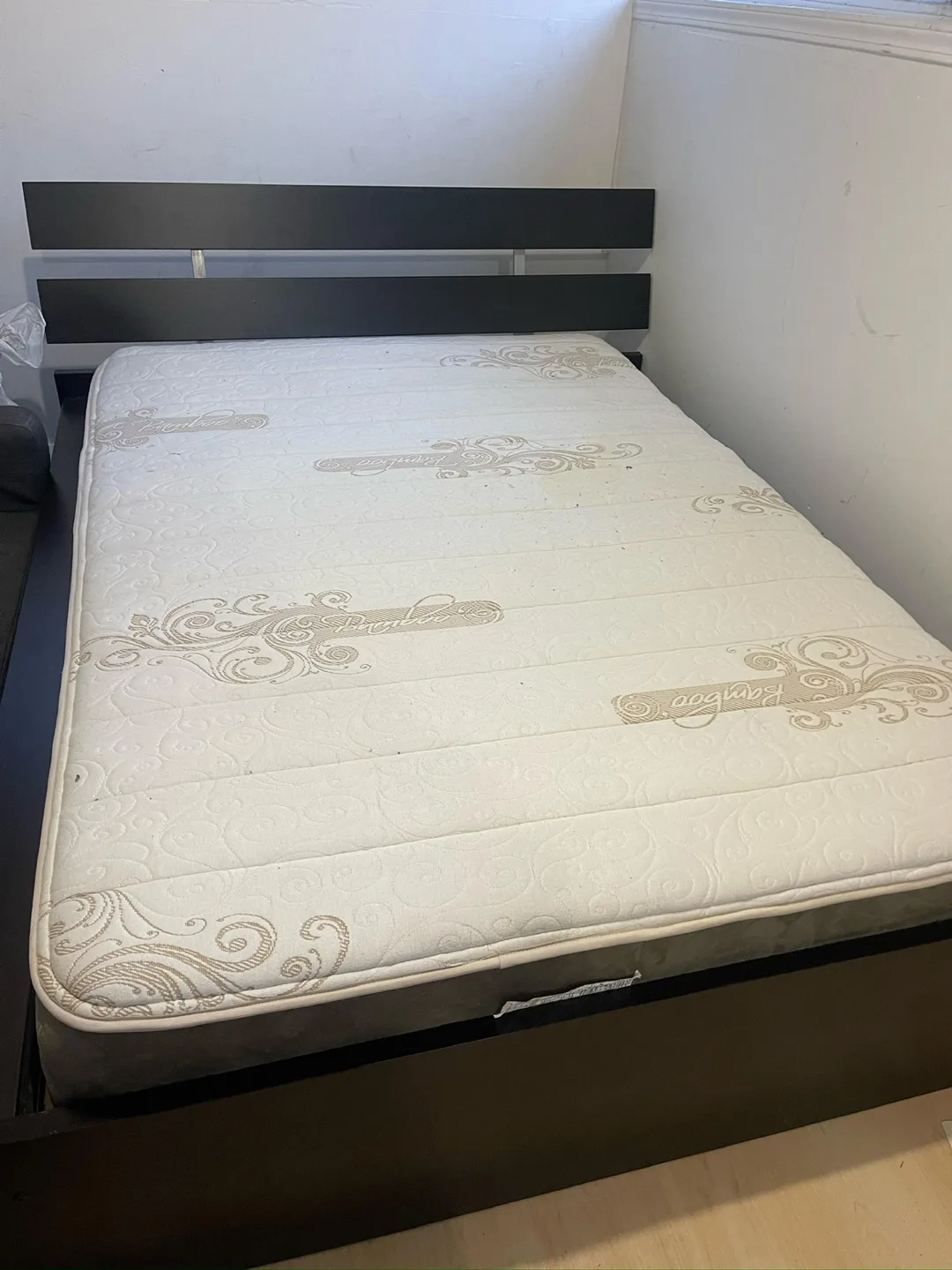 #freecycle IKEA HOPEN bed frame, full/double with a mattress image indicator(3)