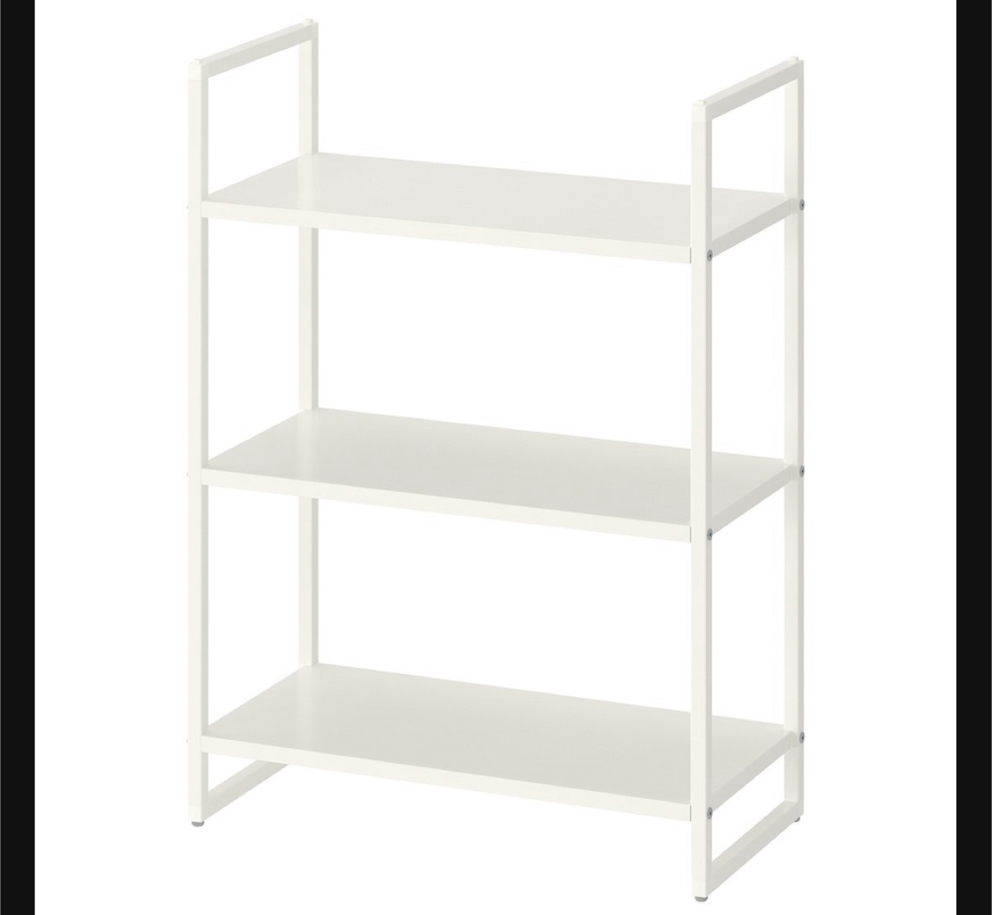 White 3-Tier Shelf Unit - photo 2