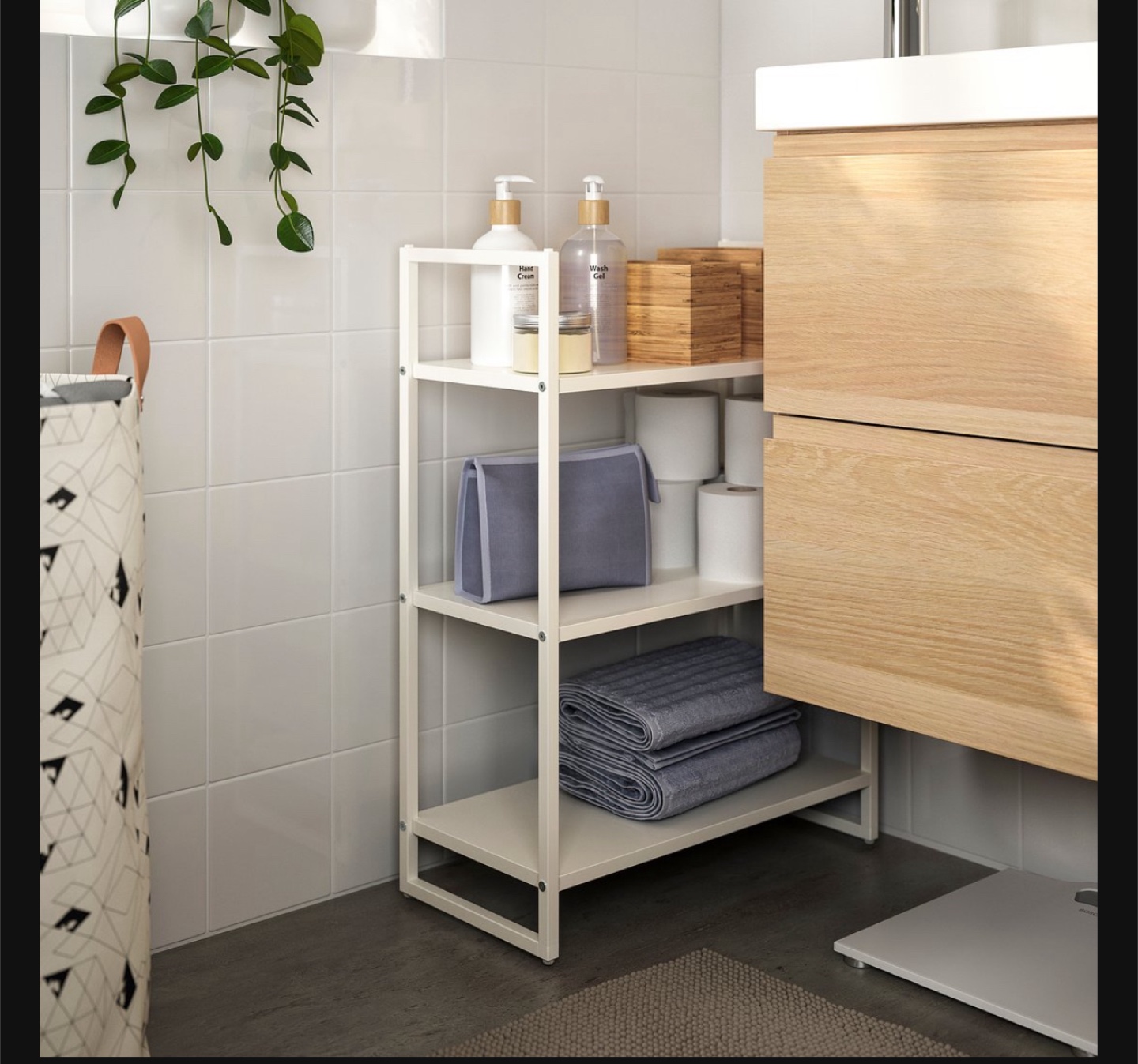 White 3-Tier Shelf Unit - photo 3