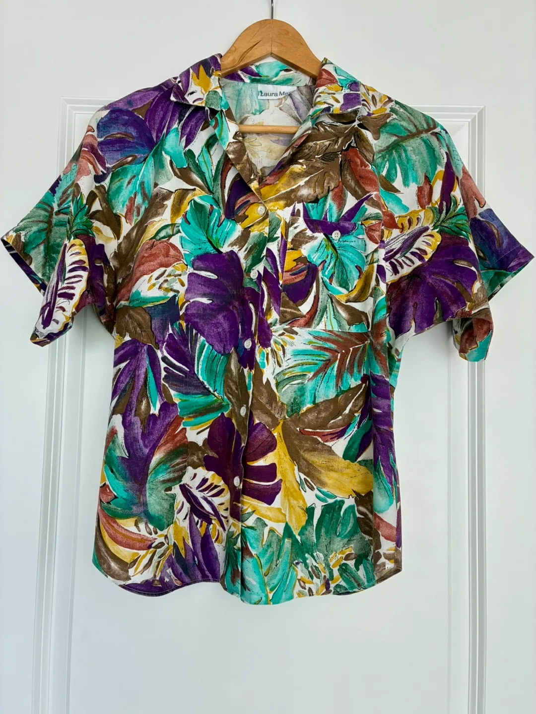 Vintage Laura Mae short sleeves shirt size Medium thumbnail