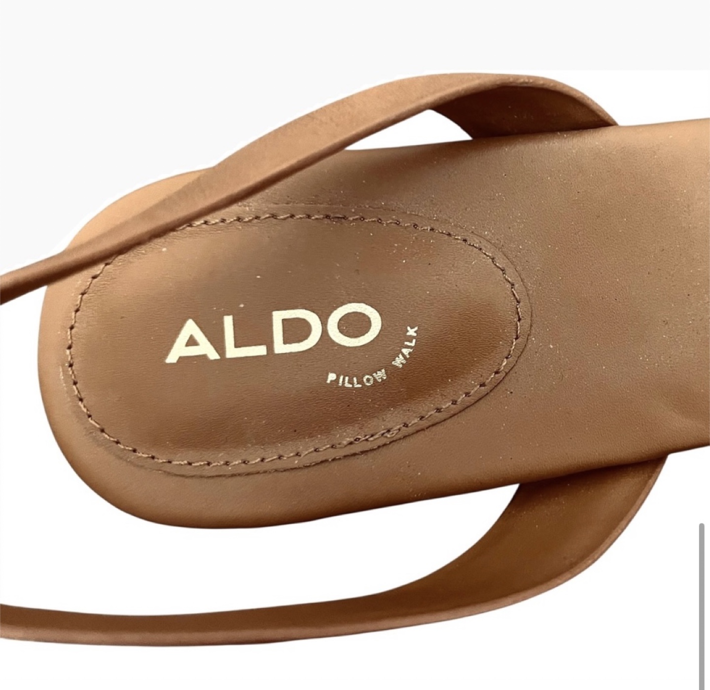 ALDO Pillow Walk Slingback Sandals Block Heel Tan Size 11 - photo 4