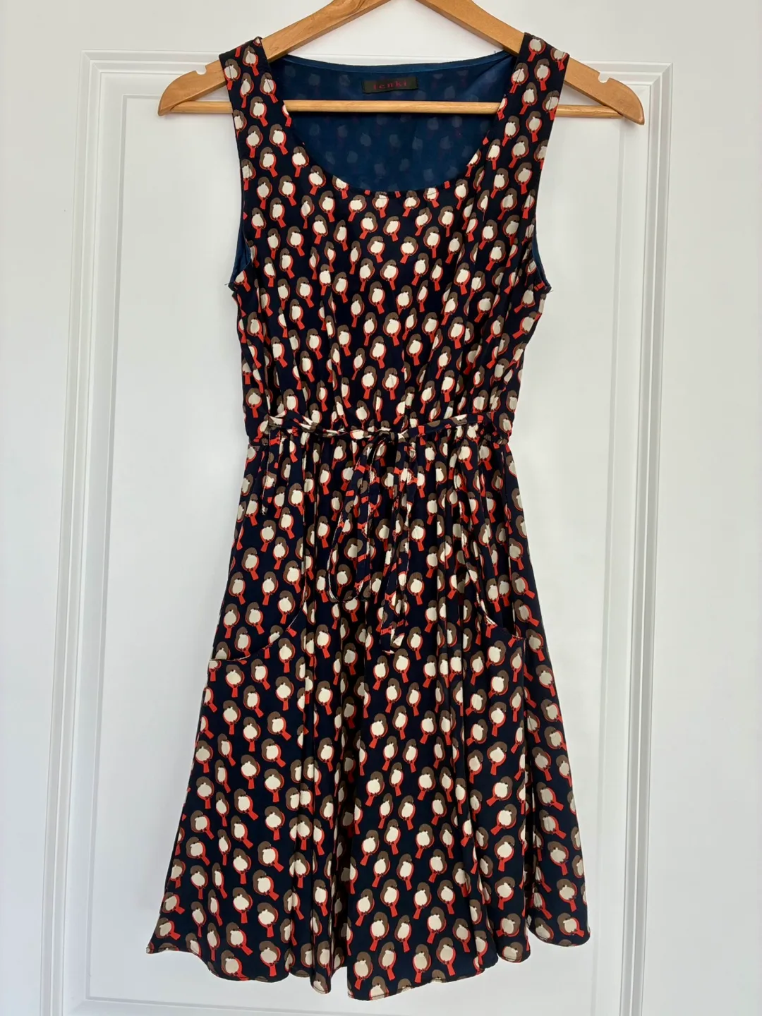 Vintage Patterned Sleeveless Dress thumbnail