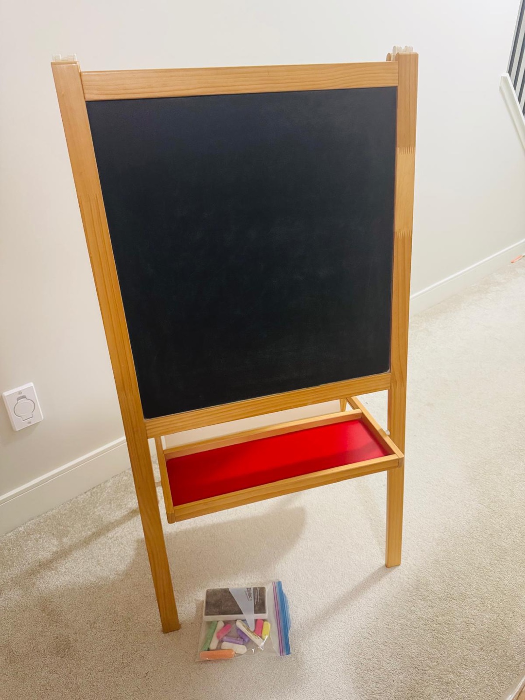 Garage sale IKEA, Softwood  children's black & white board