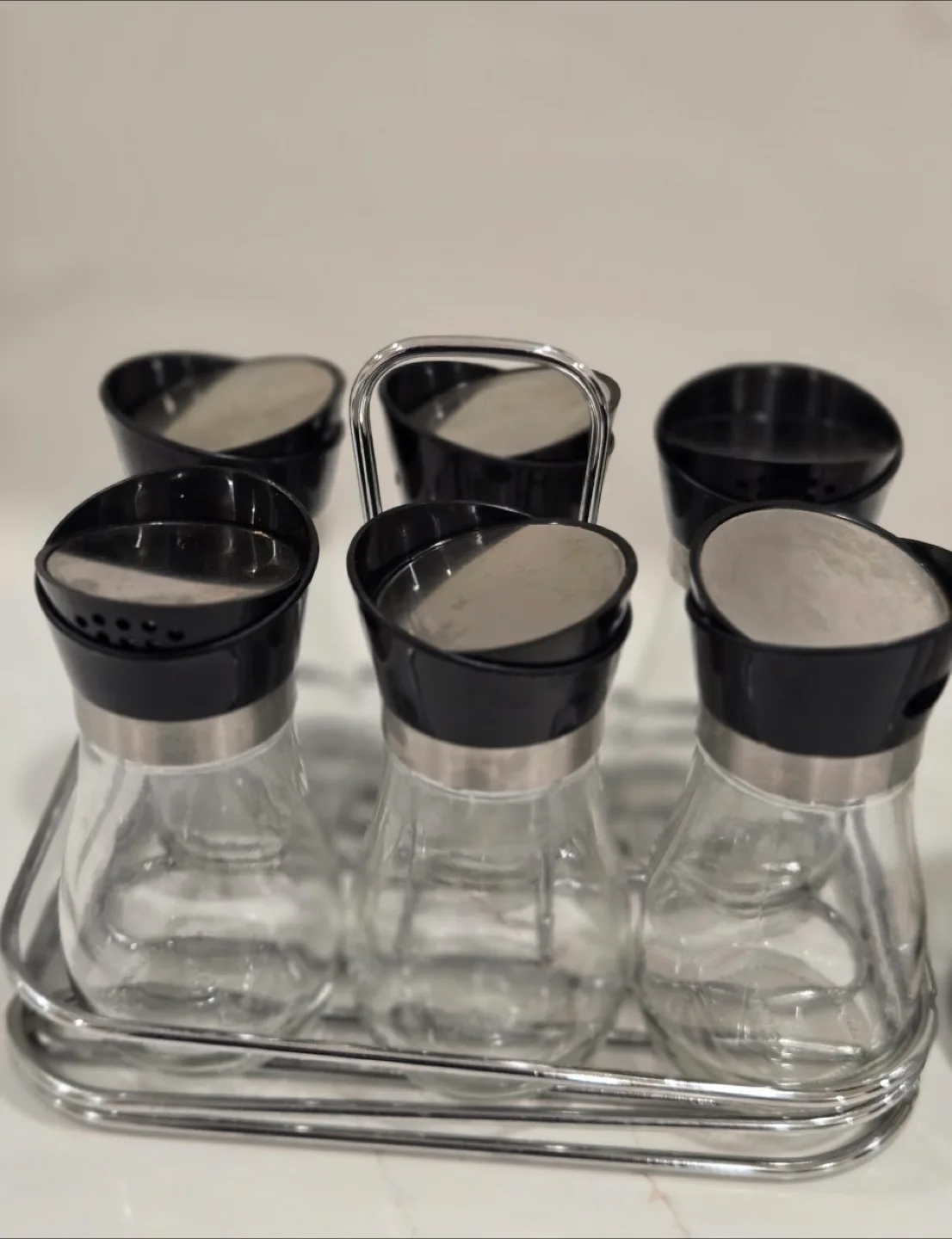 Glass Spice Jars Set with Holder thumbnail