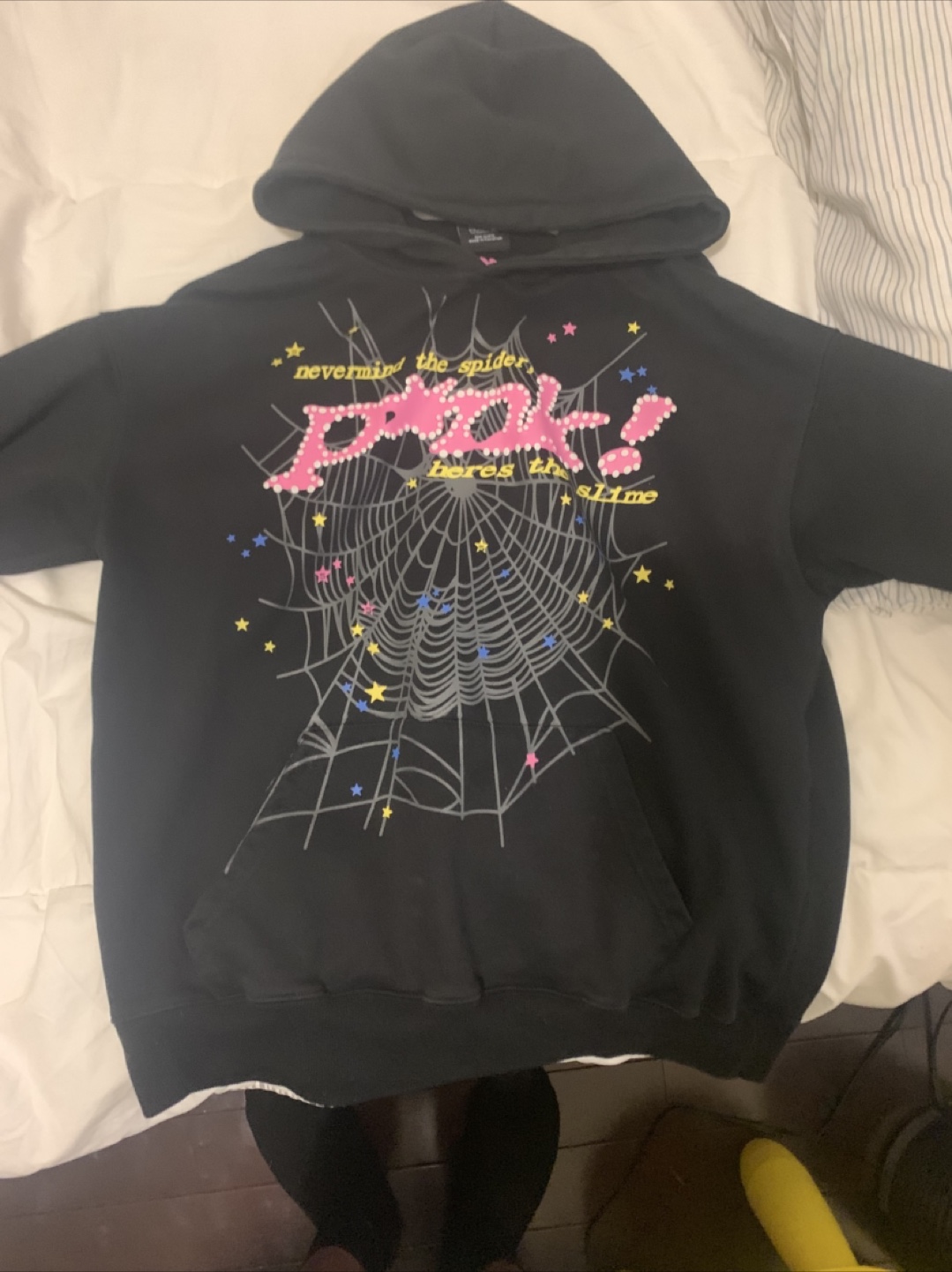 SP5ER Black Graphic Hoodie