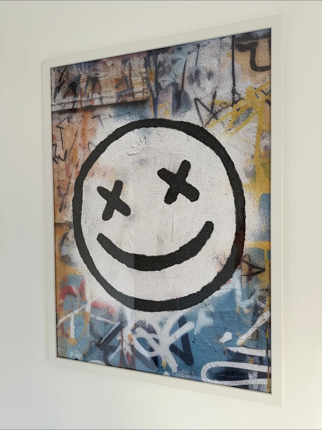 Framed Graffiti Smiley Face Print thumbnail