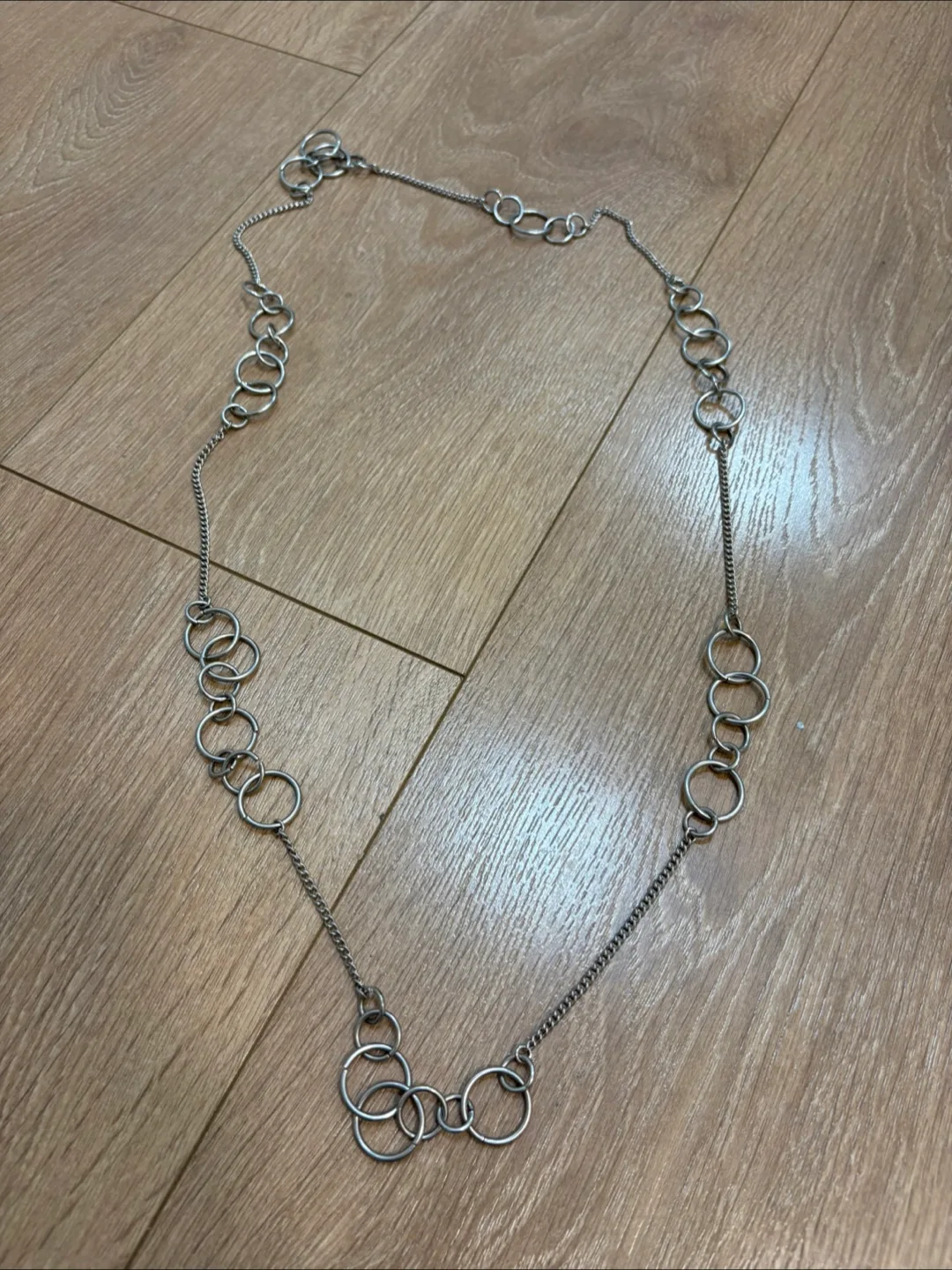 Silver Circle Chain Necklace - long image indicator(2)