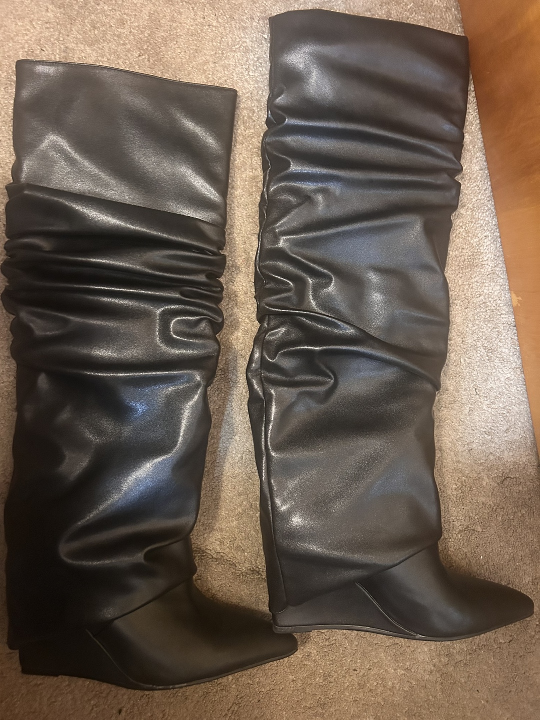 Black Tall Wedge Boots - photo 2