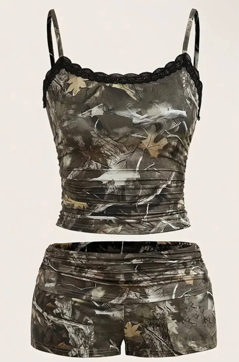 Camouflage Camisole Tank Top and Shorts Set thumbnail