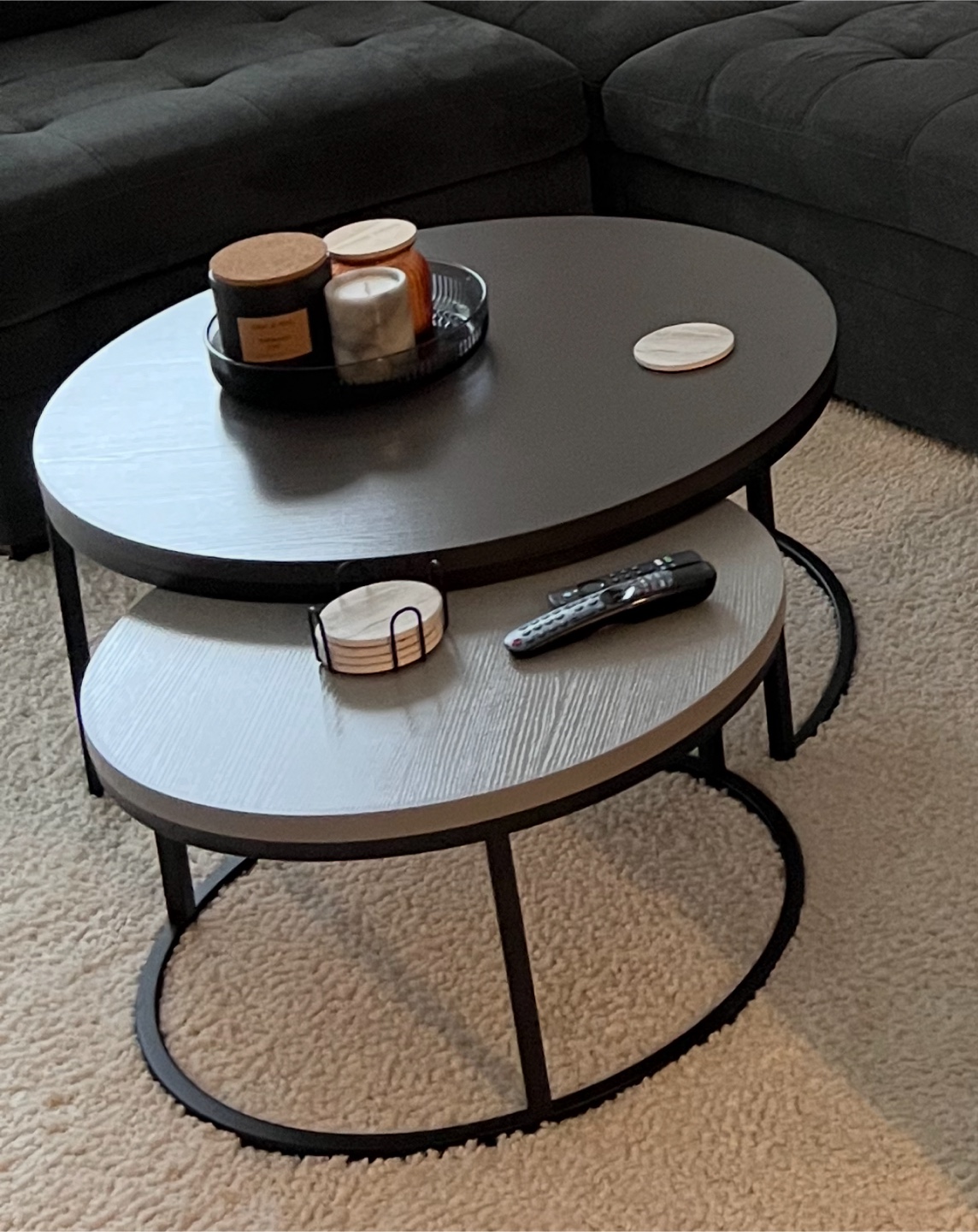 Oval Nesting Coffee Tables